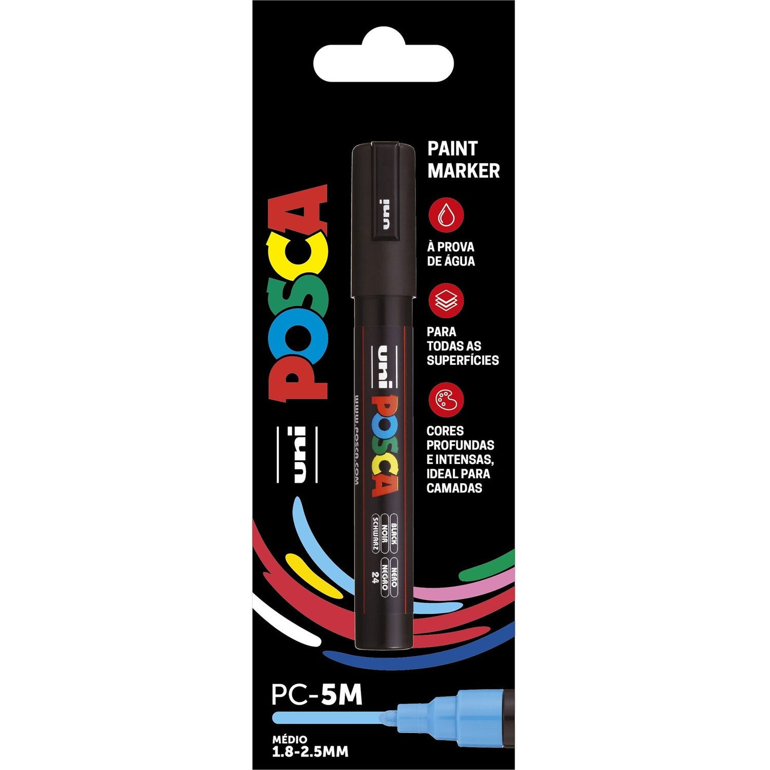 Marcador Posca Pc-5 M Pt Uni