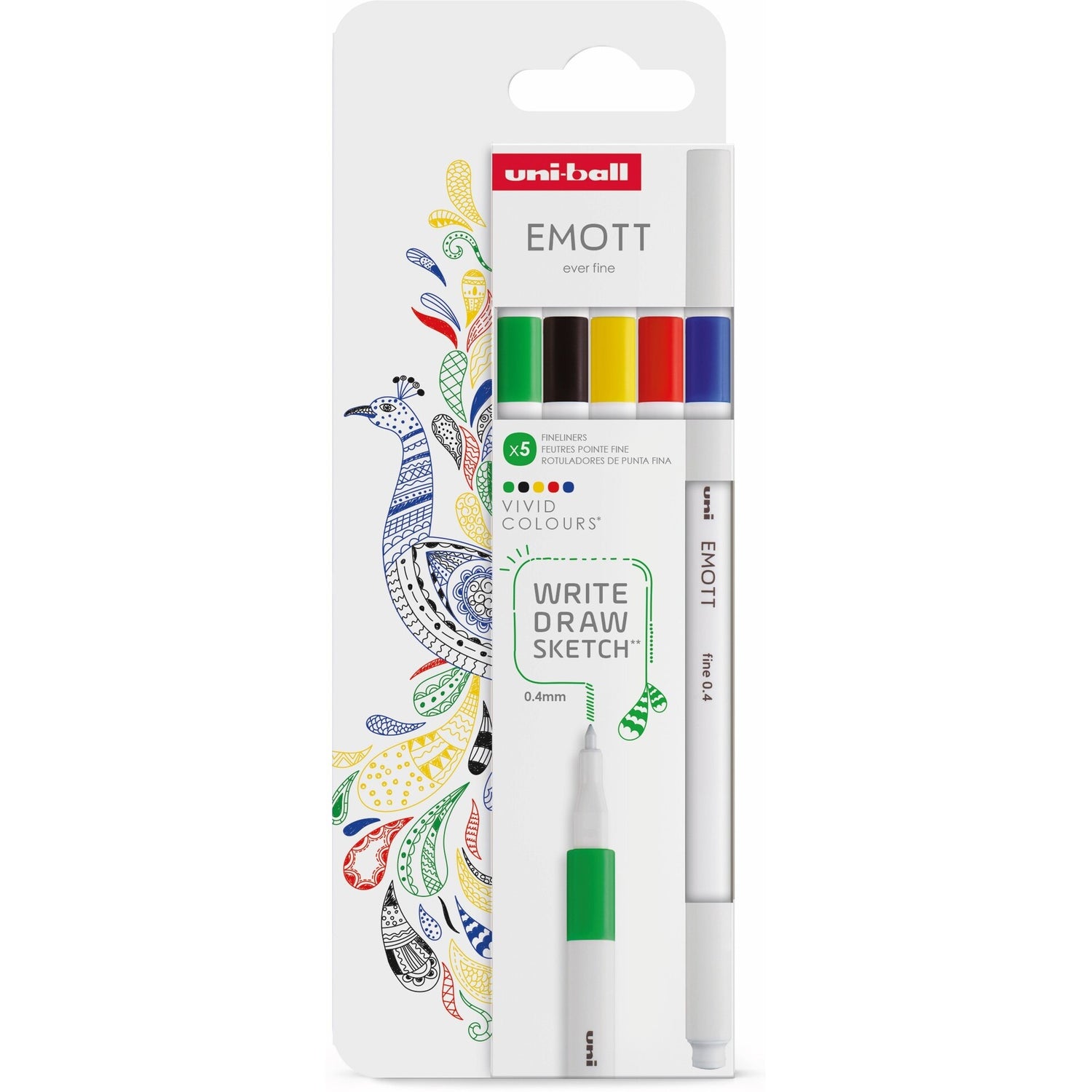 Marcador Emott Vivid Colours 5 Unidades Uni