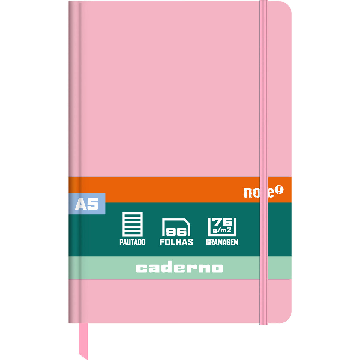 Caderno Agraf Formato A5 C.Dura Com Elast P Sh Pastel