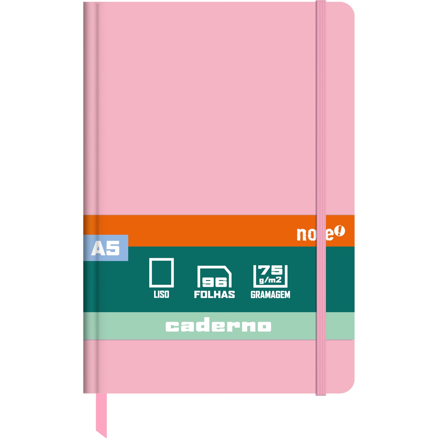 Caderno Agraf Formato A5 C.Dura Com Elast L Sh Pastel