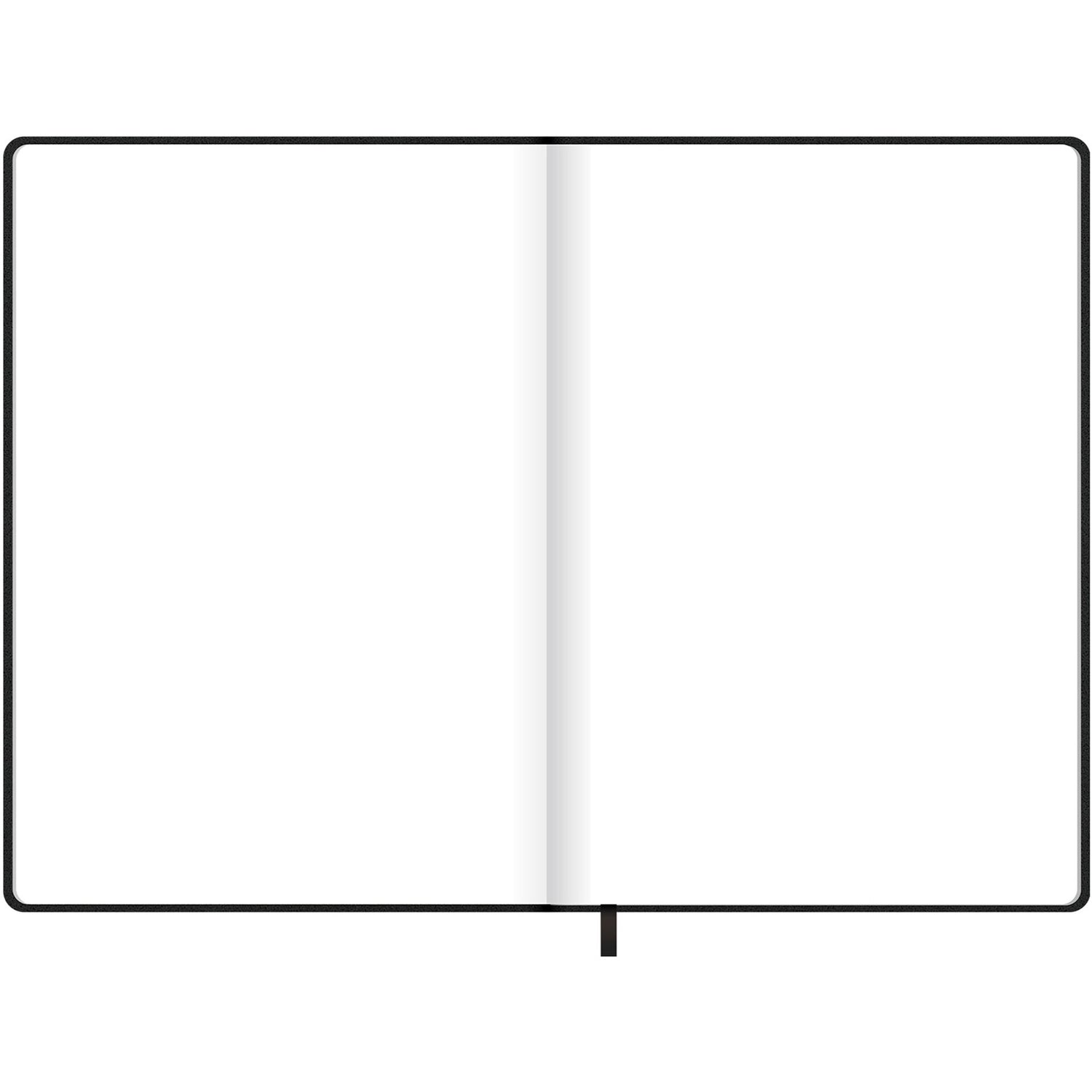 Caderno Agrafado A4 Capa Dura Preta com Elástico Liso Note!
