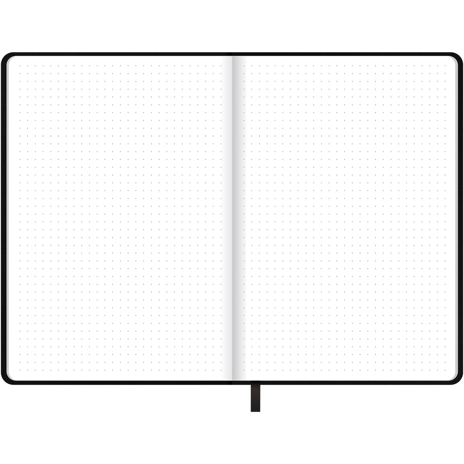 Caderno Agrafado A5 Capa Dura Preta com Elástico Pontilhado Note!
