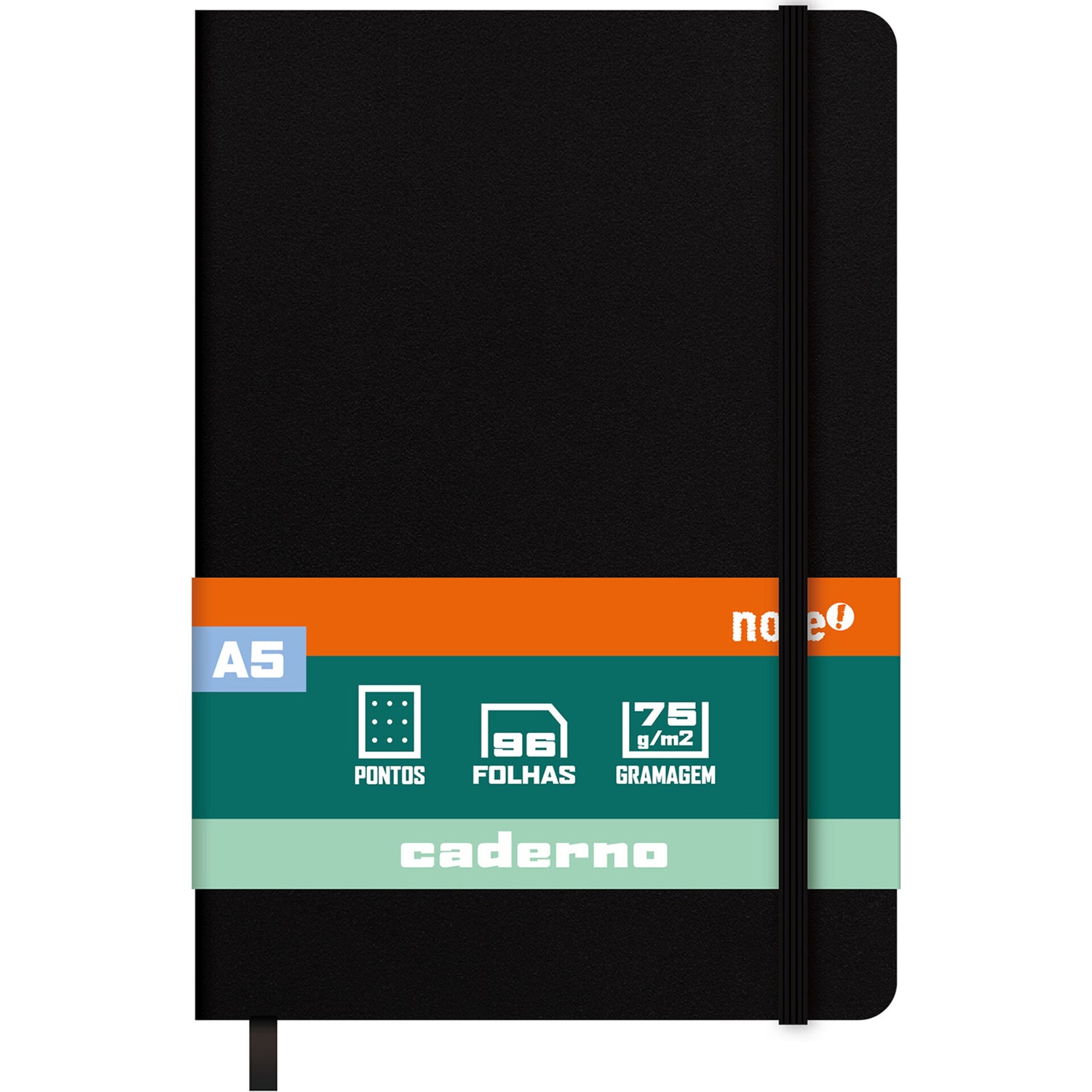 Caderno Agraf Formato A5 C.Dura Com Elast Sh Dots Note