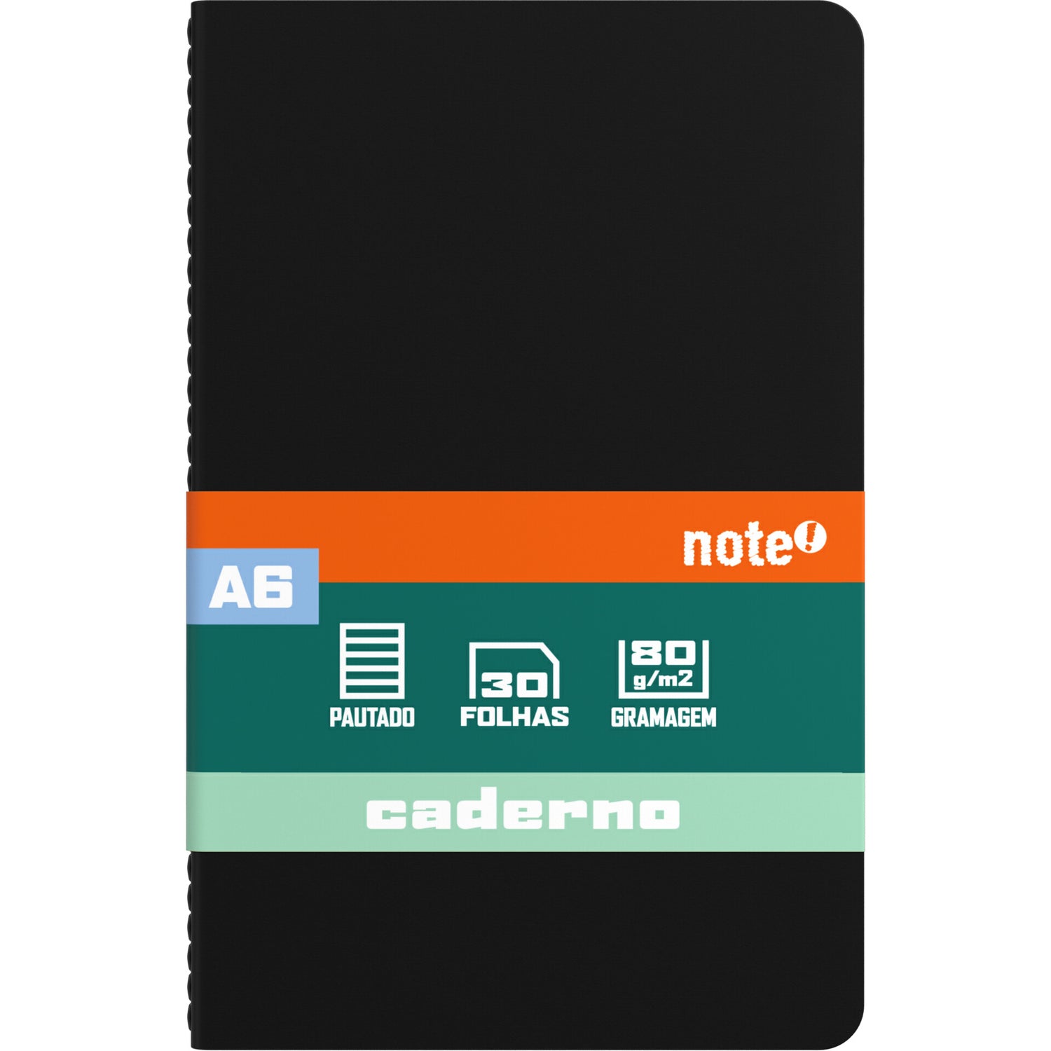Conjunto 3 Caderno Agraf 9*14 Centímetros P 30 F 80 G Note!