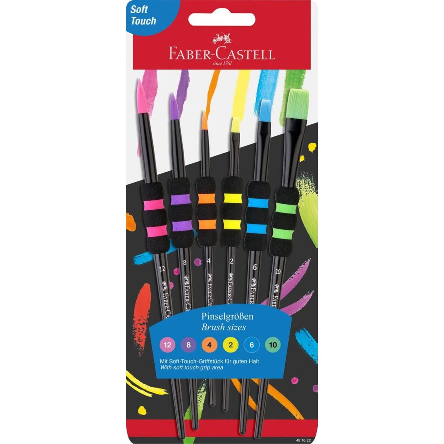 Pinceis Soft Touch Black Edition 6 Unidades Fab