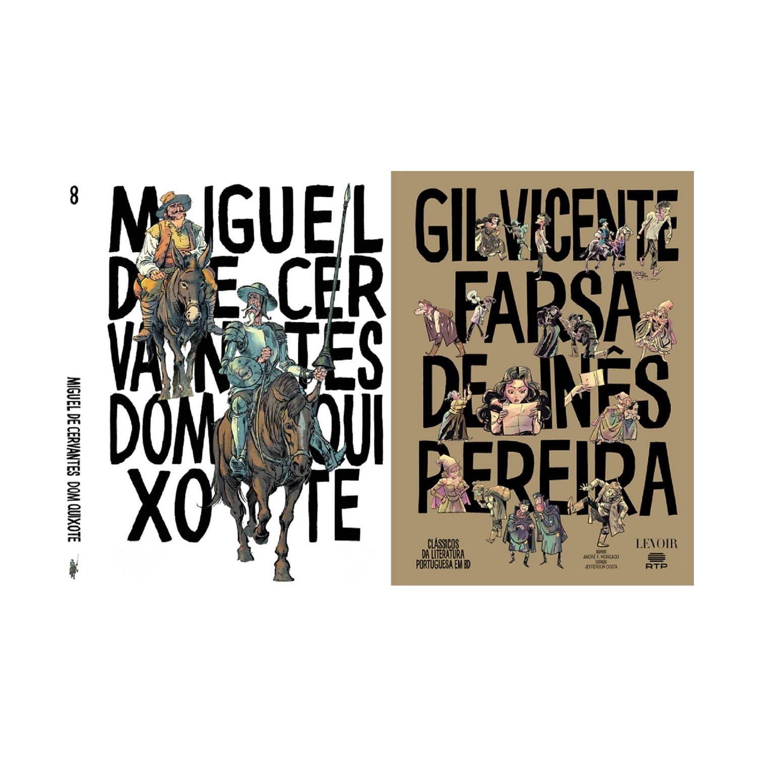 Pack Clássicos Literatura Bd -Dom Quixote | Farsa De Inês Pereira de Miguel De Cervantes, André F. Morgado, Gil Vicente E Philippe Djian