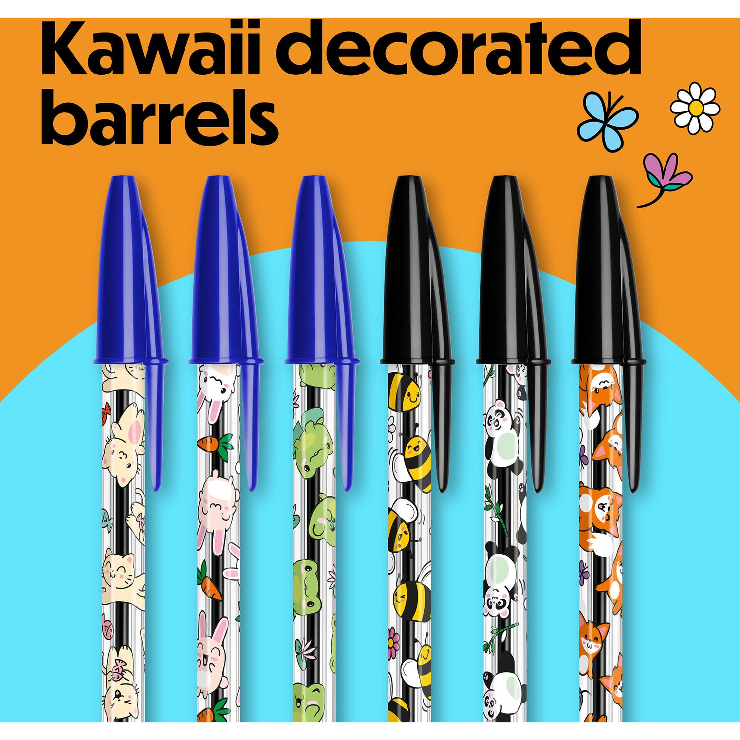 Esferográfica Cristal Kawaii Pt 3 Unidades Bic