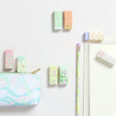 Conjunto 2 Borrachas Verde-Claro/ Vermelho