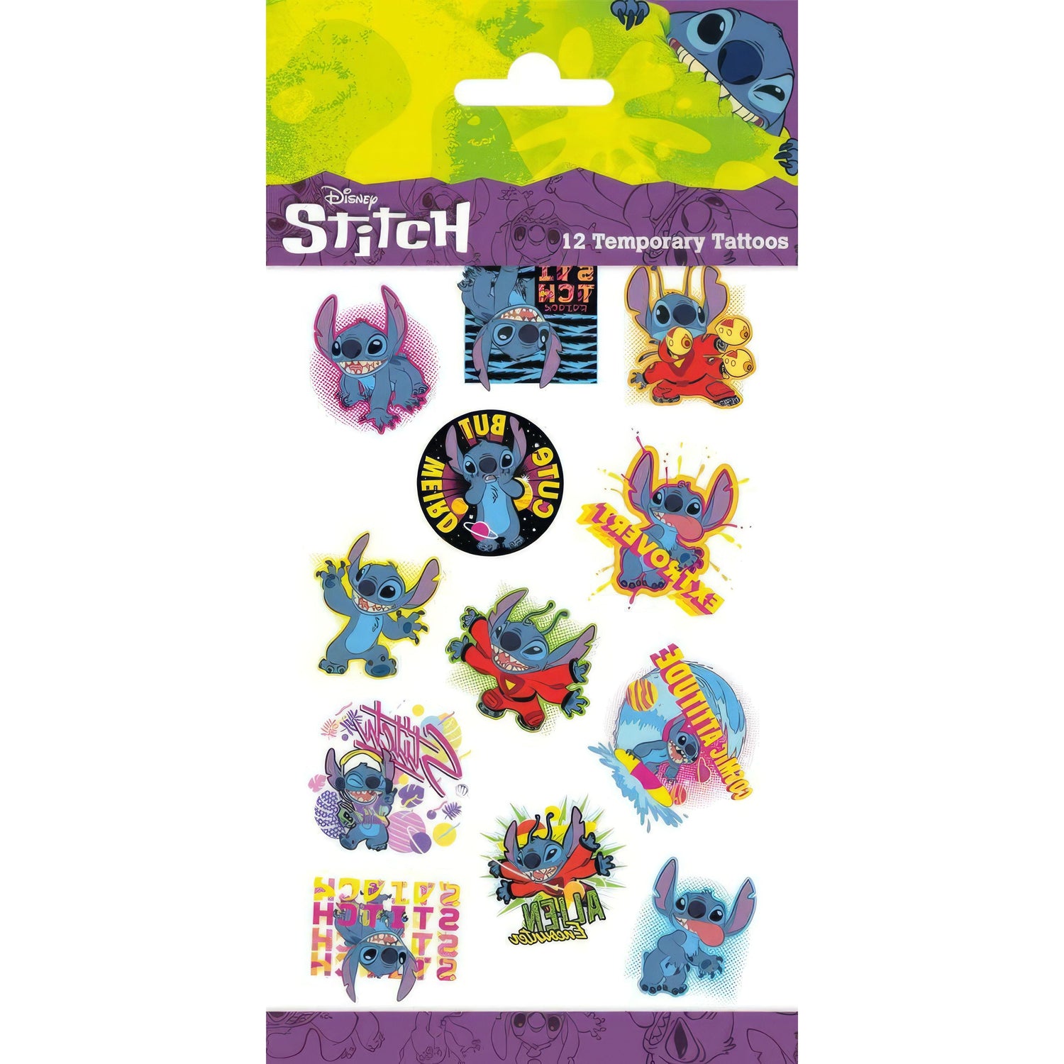 Conjunto Tatuagens Temporárias Stitch