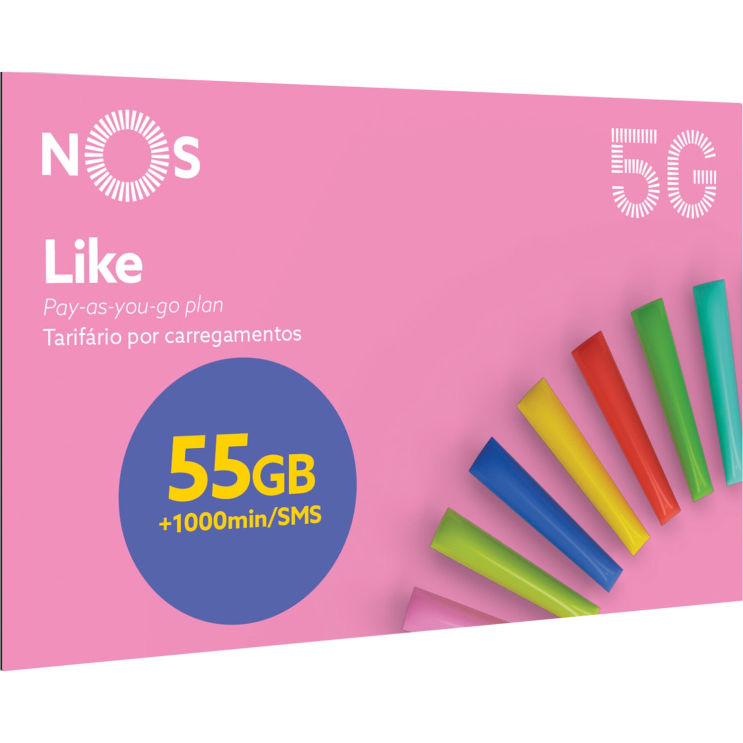 Cartão Pré Pago - Online NOS Like 55GB