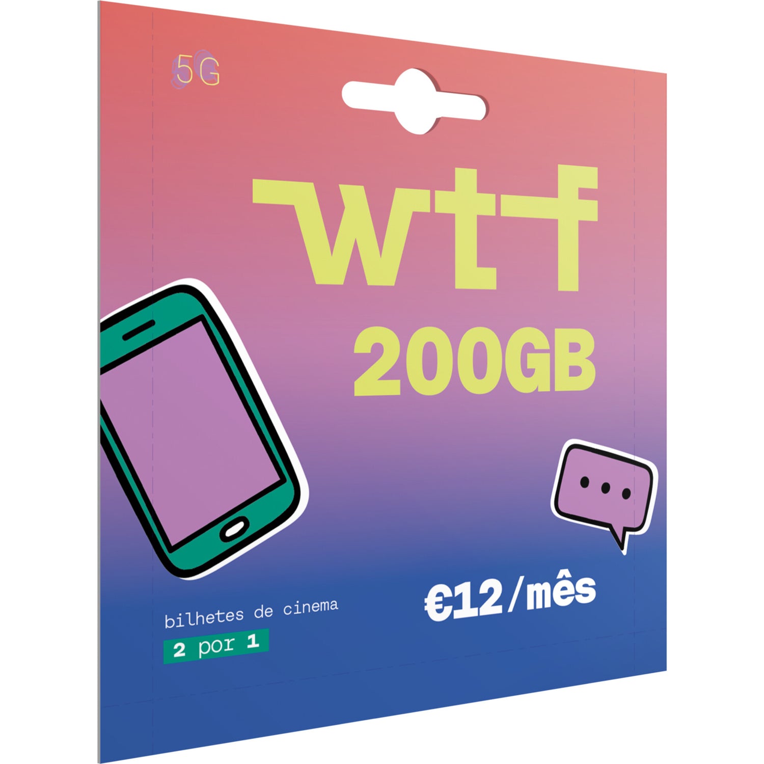 Cartão Pré Pago - Online NOS WTF 200GB