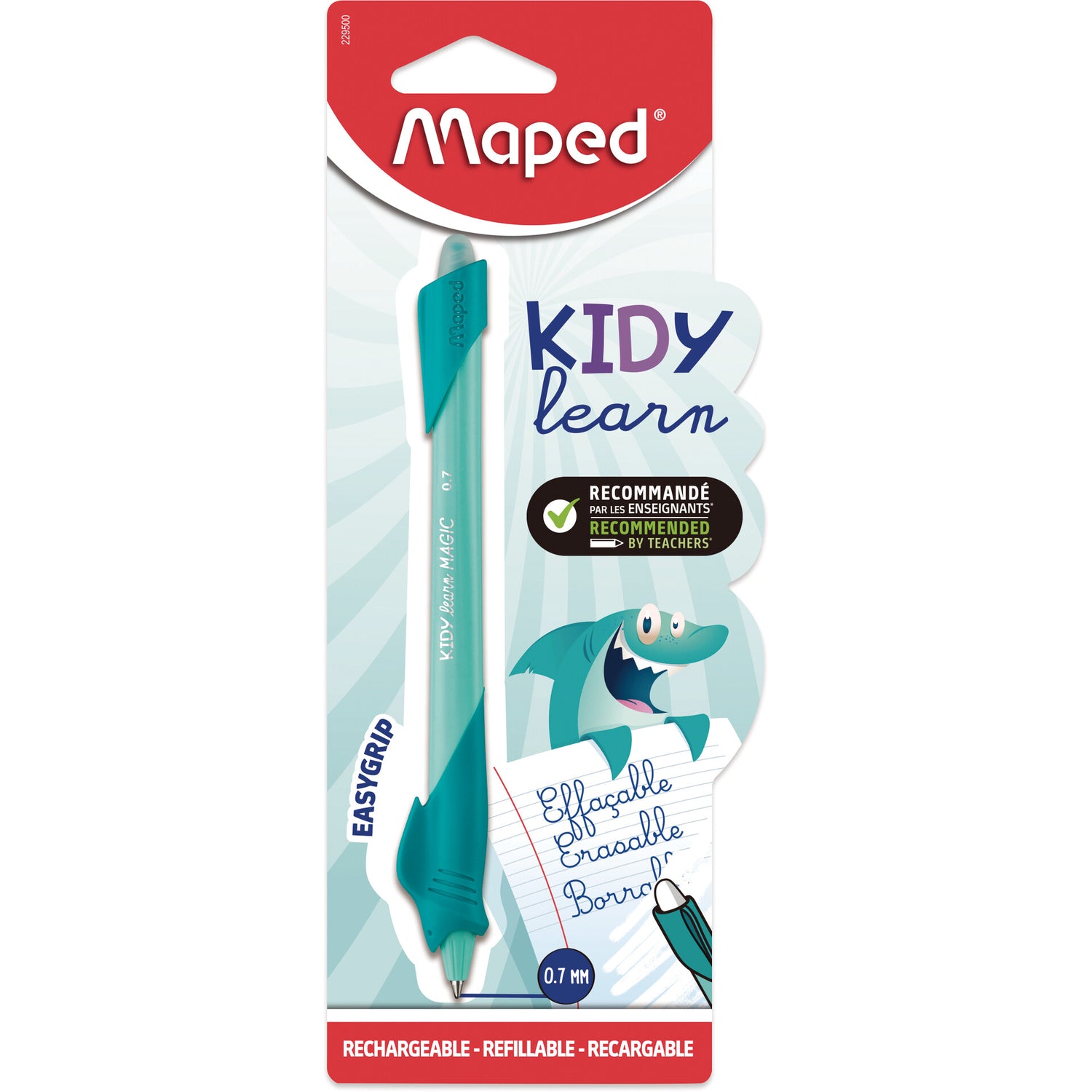 Esferográfica Apagável Kidy Learn Shark Azul Maped
