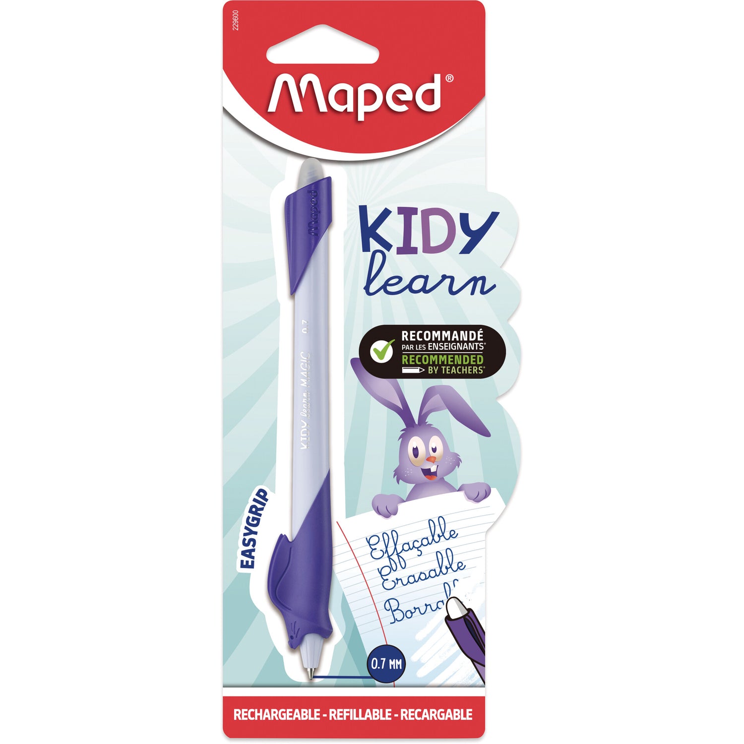 Esferográfica Apagável Kidy Learn Rabbit Azul Maped