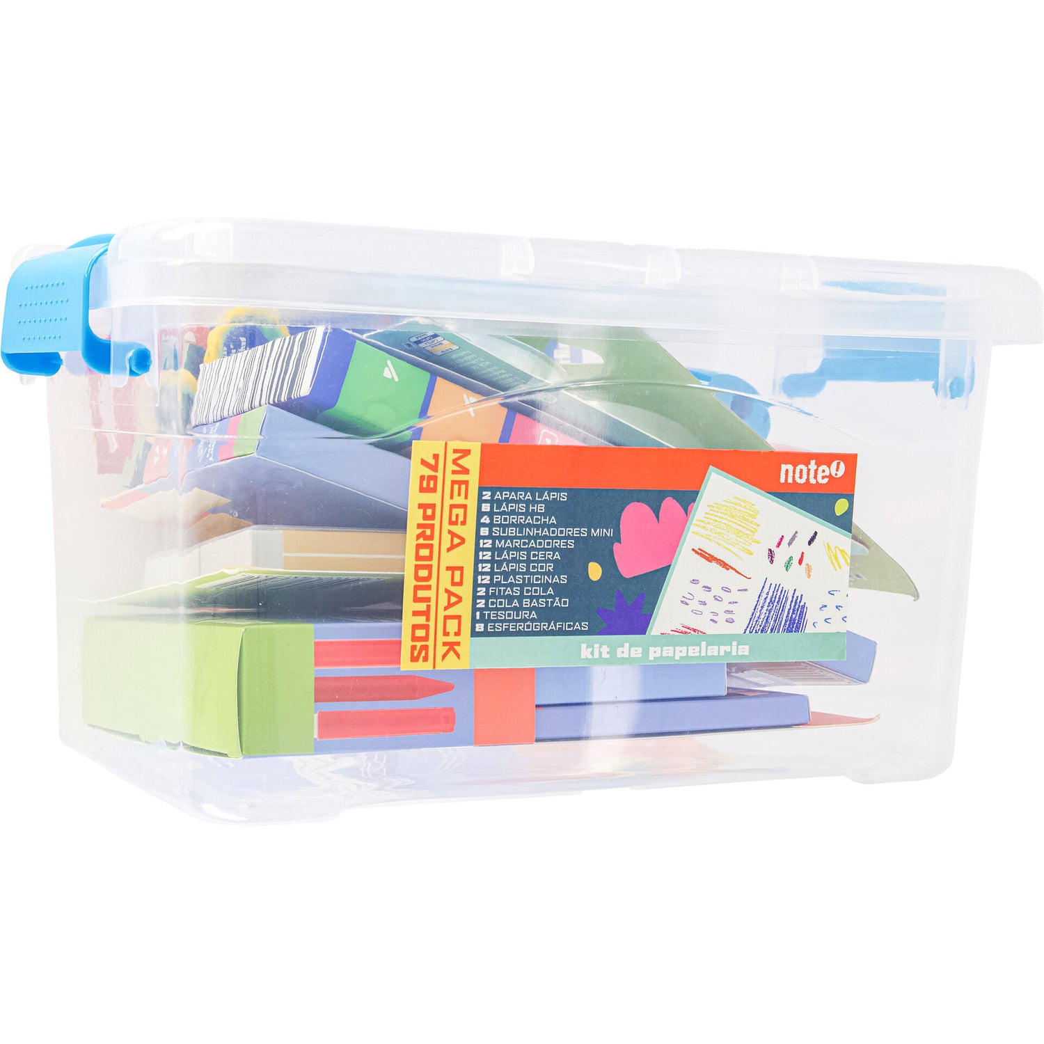 Set Papelaria Caixa+79 Peças Note!