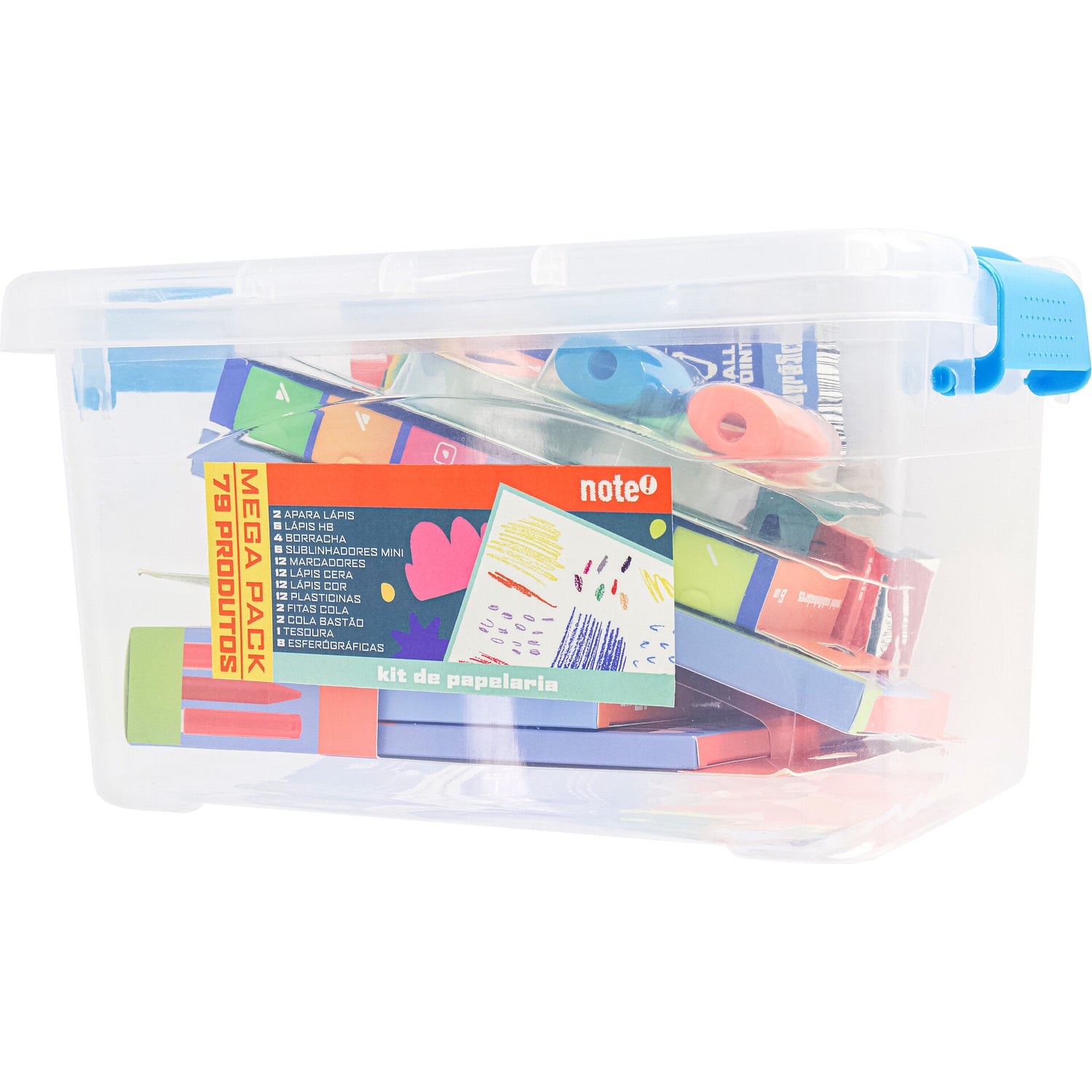Set Papelaria Caixa+79 Peças Note!