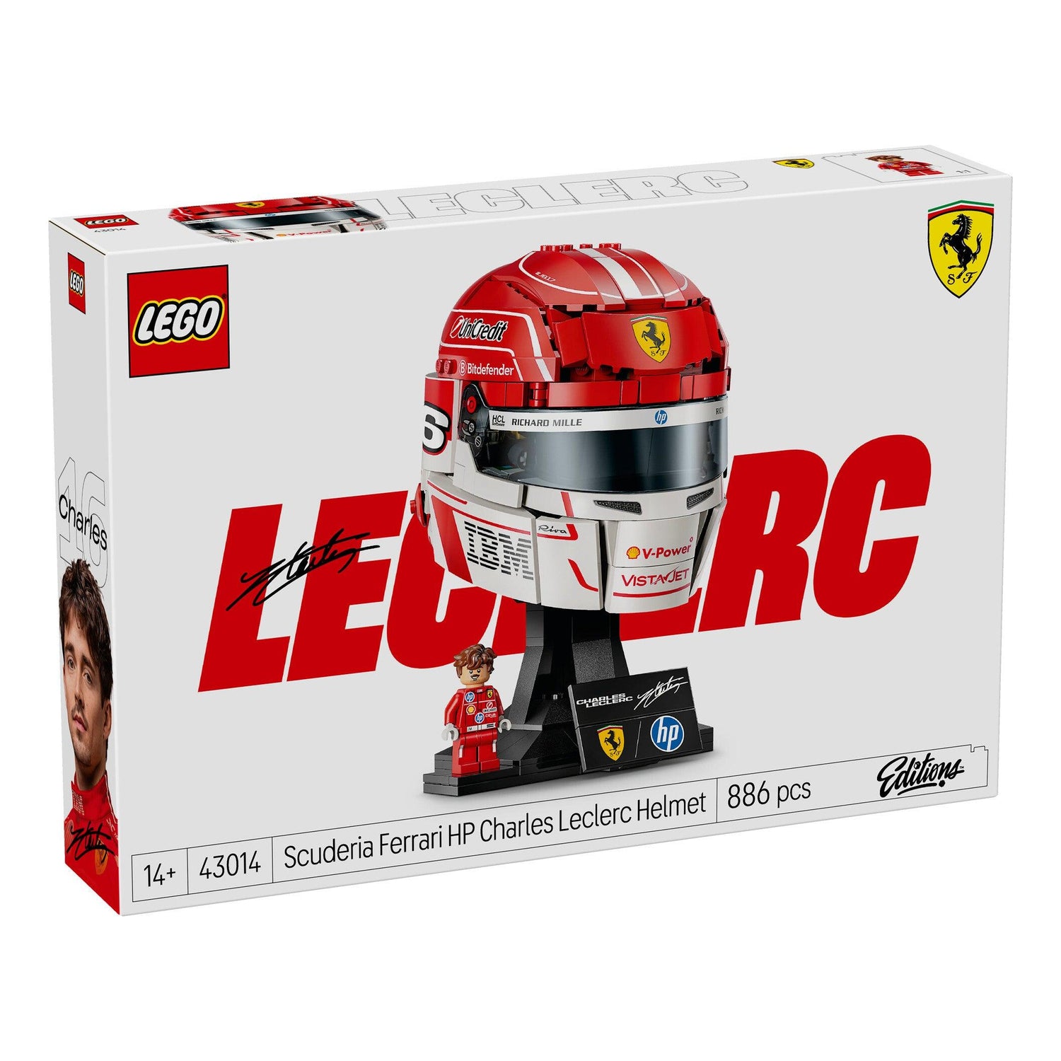 Lego - Capacete Do Charles Leclerc - Ferrari