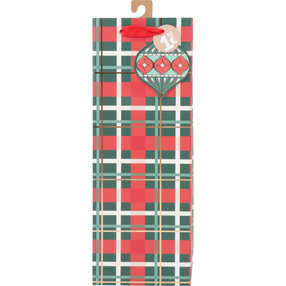 Saco Natal Garrafa Squares Christmas Not