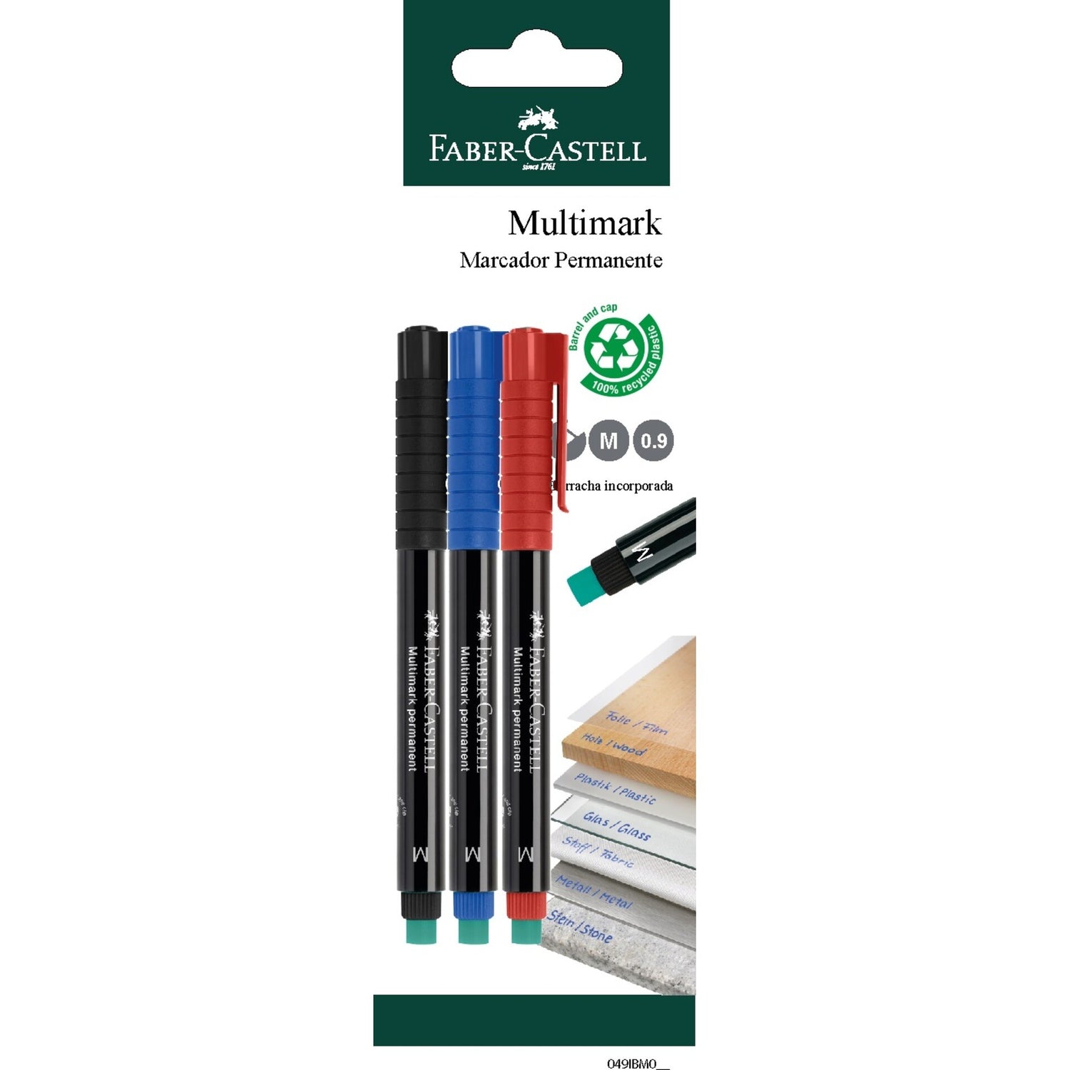 Marcador Perm Md Multimark 3 Unidades Faber Ca (artigo sortido)