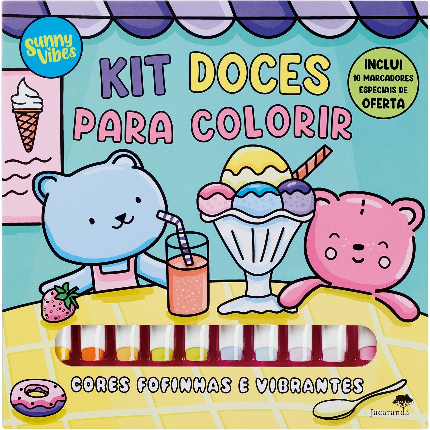 Conjunto Doces Para Colorir - Sunny Vibes de Livro