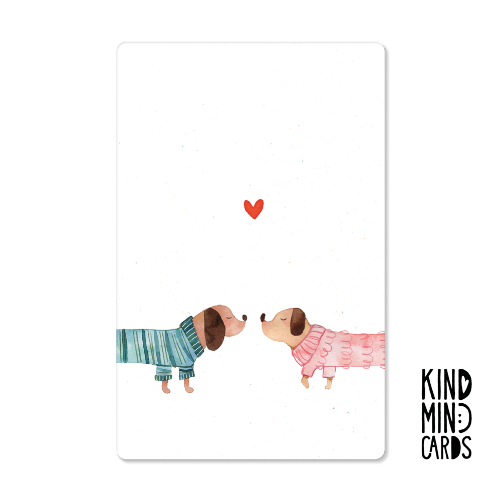 Postal - Dogs Kissing