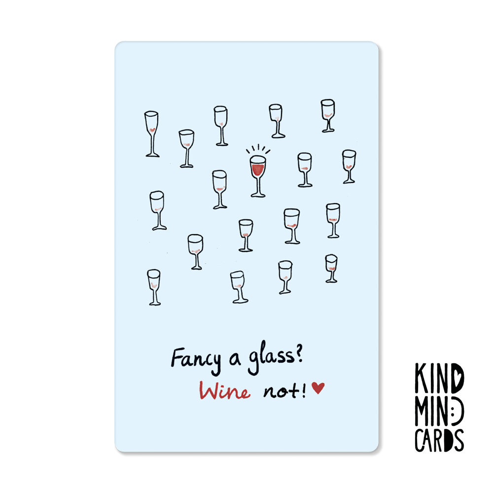 Postal - Fancy A Glass? Wine Not!