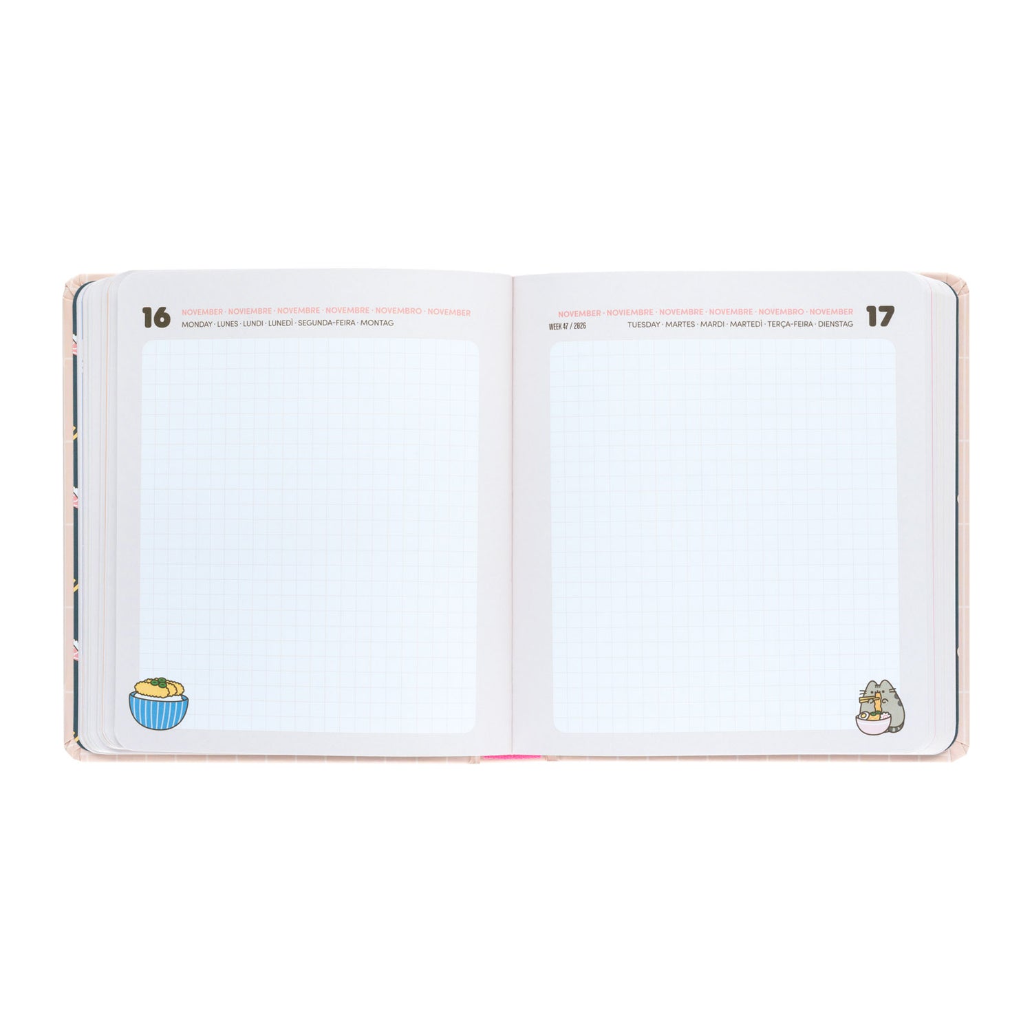 Agenda Diária 2026-27 M - Pusheen Sushi