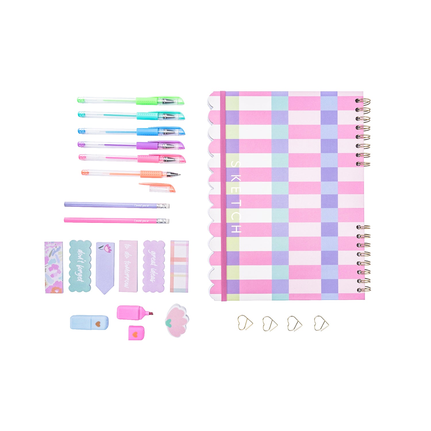 Conjunto Caderno + Acessórios Escrita - Check
