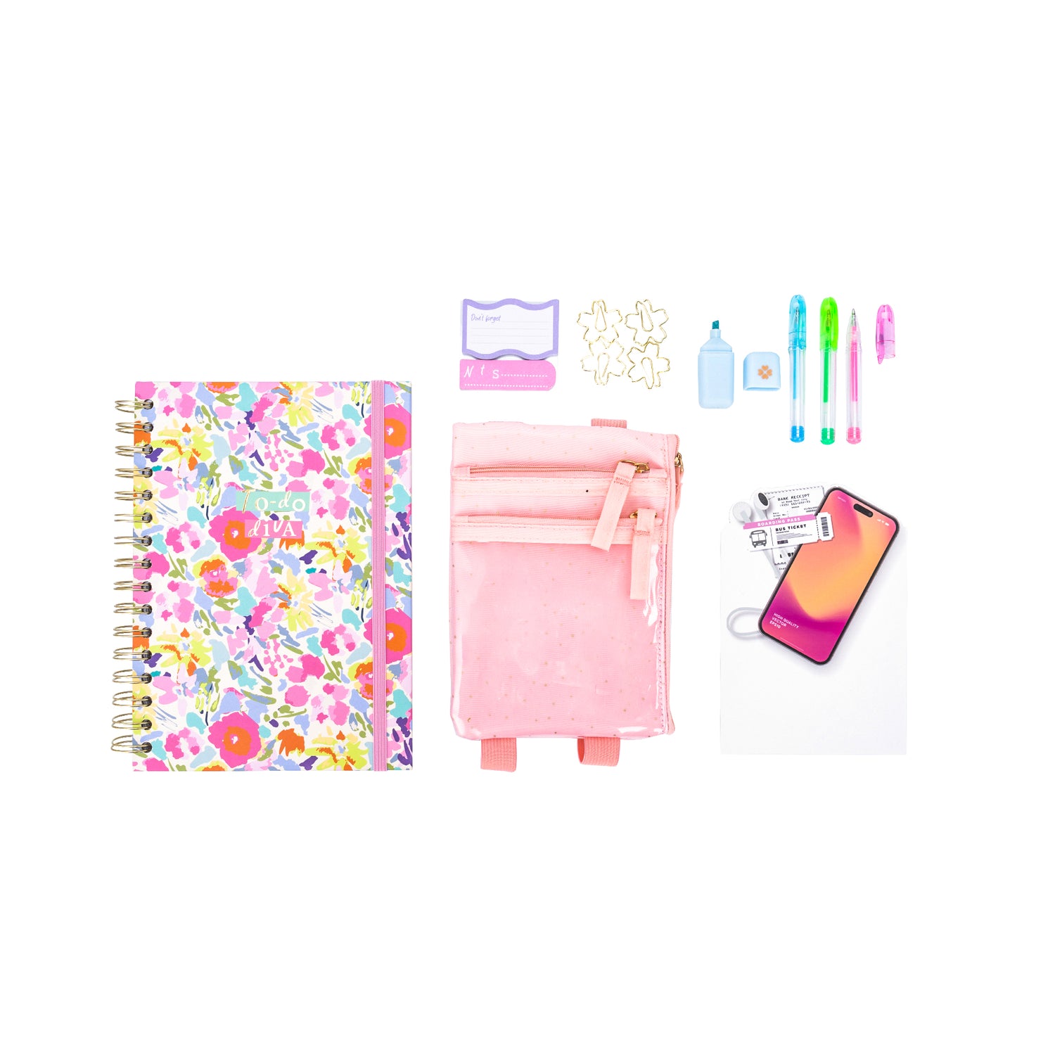 Caderno Formato A5 Com Estojo - Flower