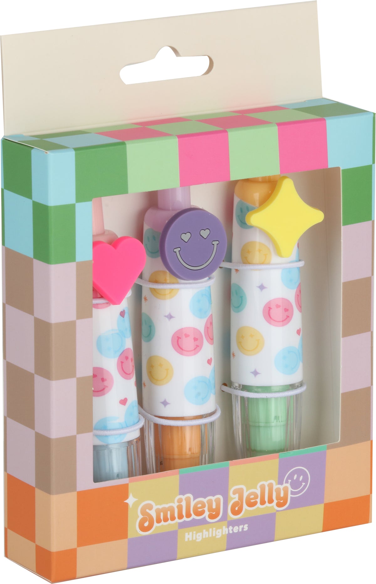 Conjunto 3 Sublinhadores - Smiley Face