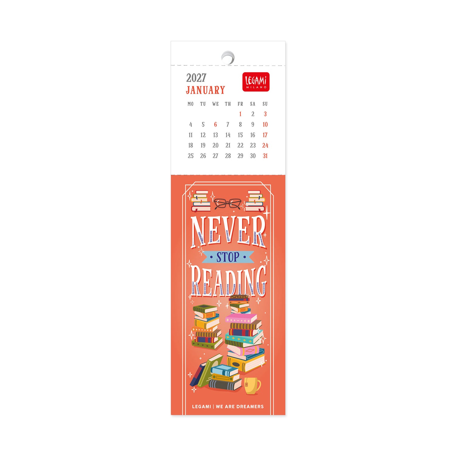 Calendário Marcador Livro 2027 - Books