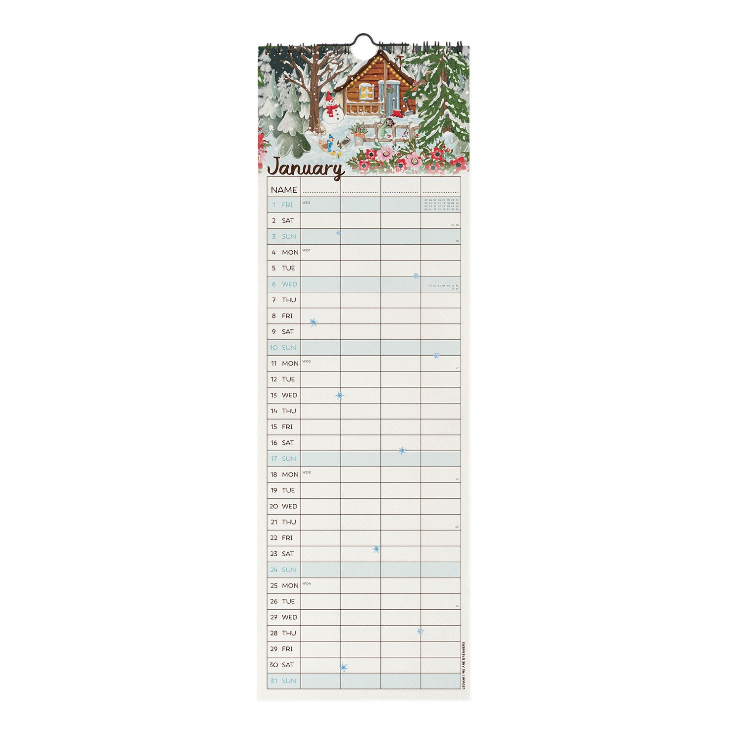 Calendário Parede 2027 15 X50 -Sweet Home