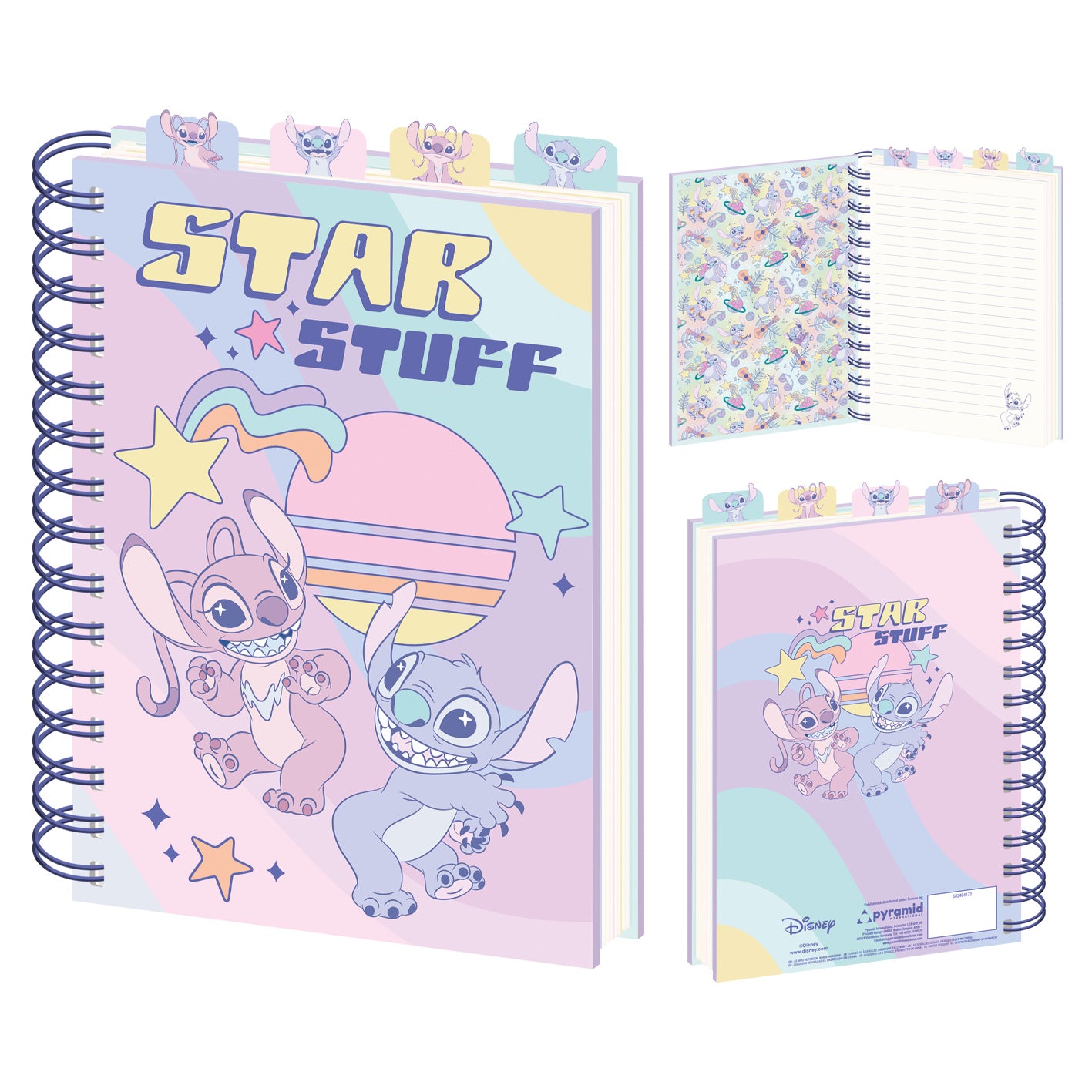 Caderno Formato A5 Com Separadores - Stitch