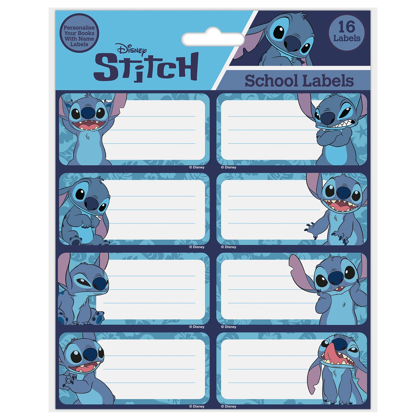 Etiquetas Escolares - Stitch