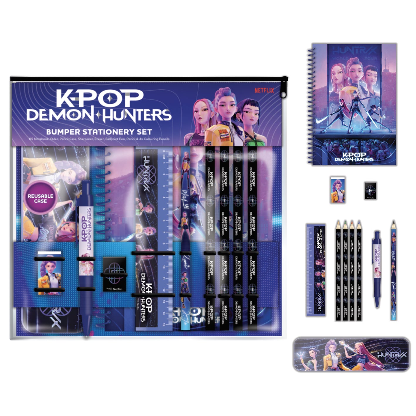 Conjunto Papelaria - Kpop Demon Hunters