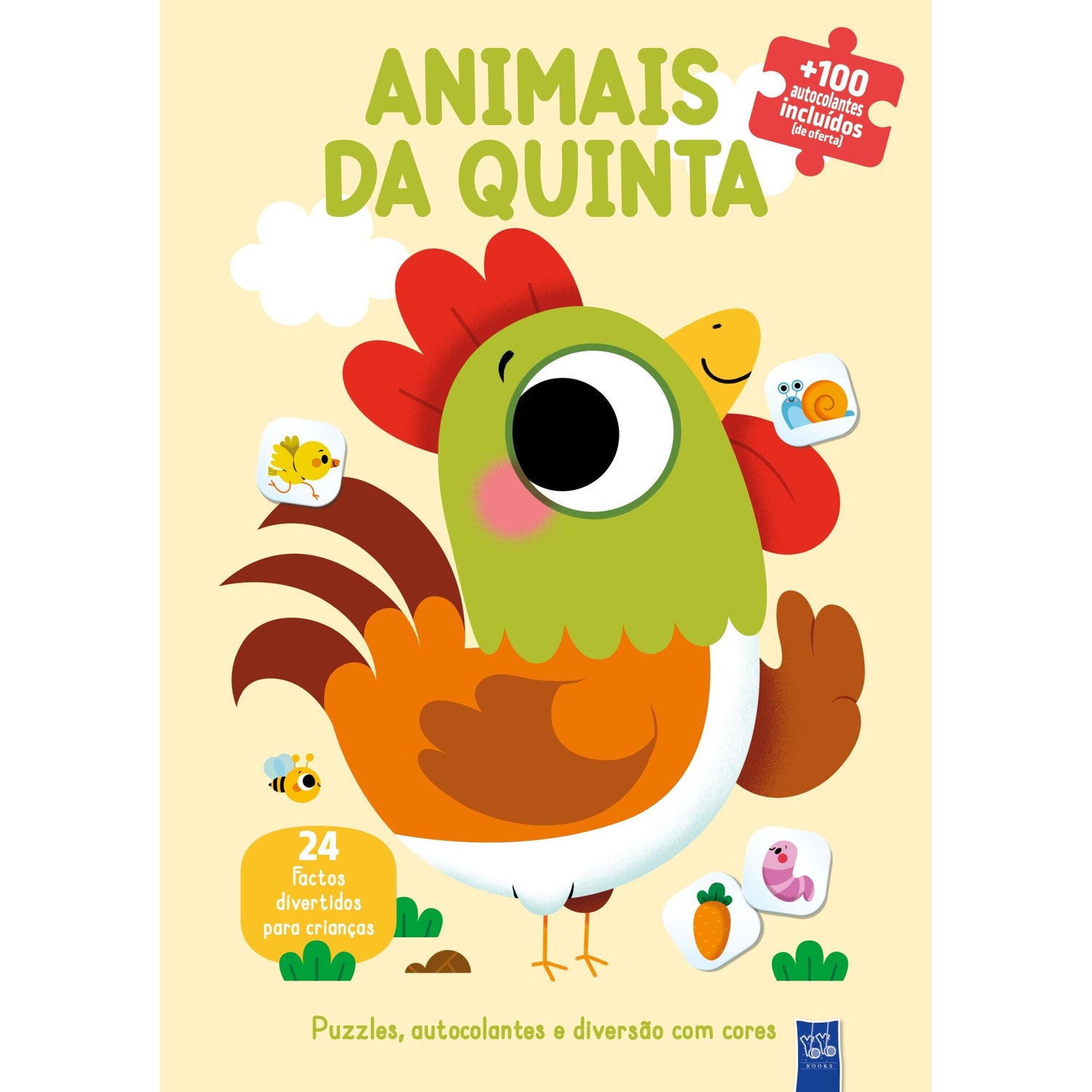 Puzzles, Autocolantes E Diversão Com Cores - Animais Da Quinta de Yoyo Books