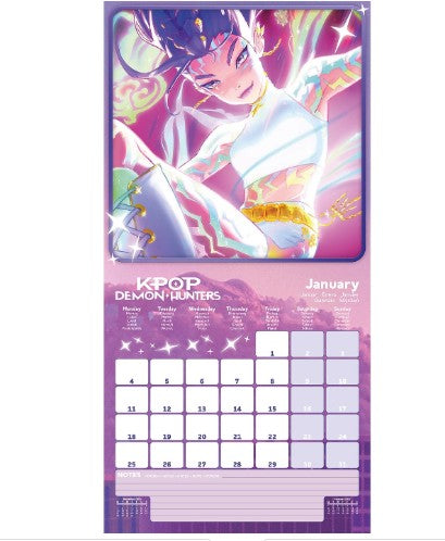 Calendário Parede 2027 30 X30 - Kpop