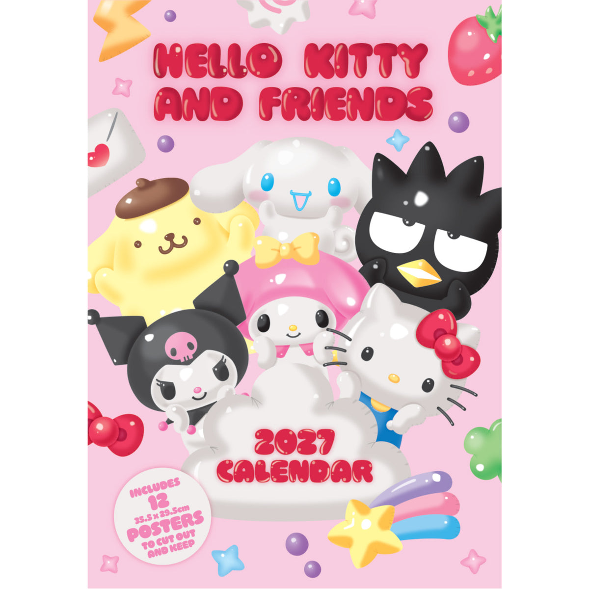 Calendário Parede 2027 A3 - Hello Kitty