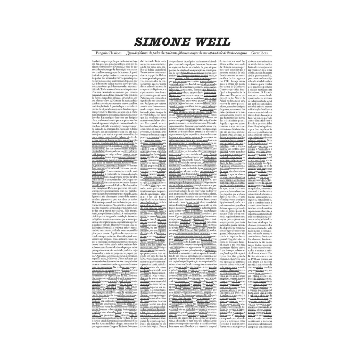 O Poder Da Palavra de Simone Weil