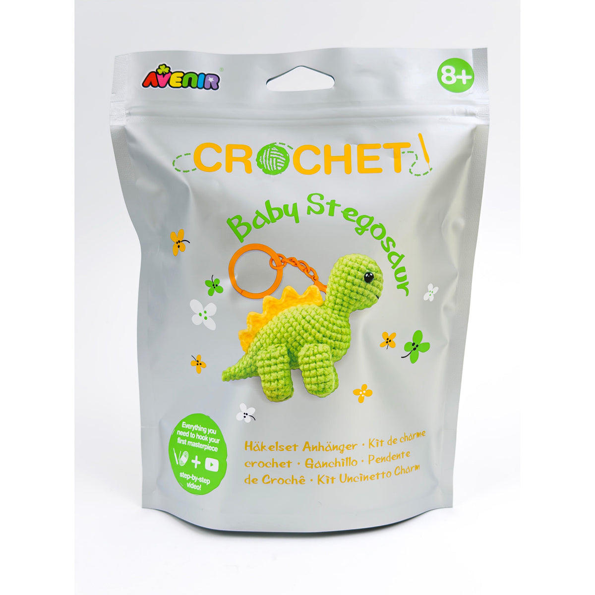 Conjunto Diy Crochet - Baby Stegossaur