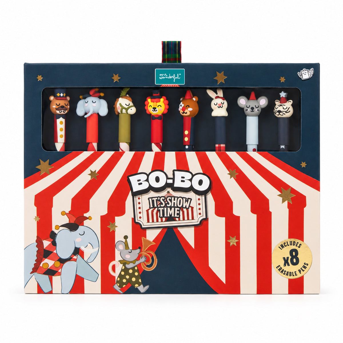 Conjunto 8 Canetas Apagar - Bo-Bo Circus