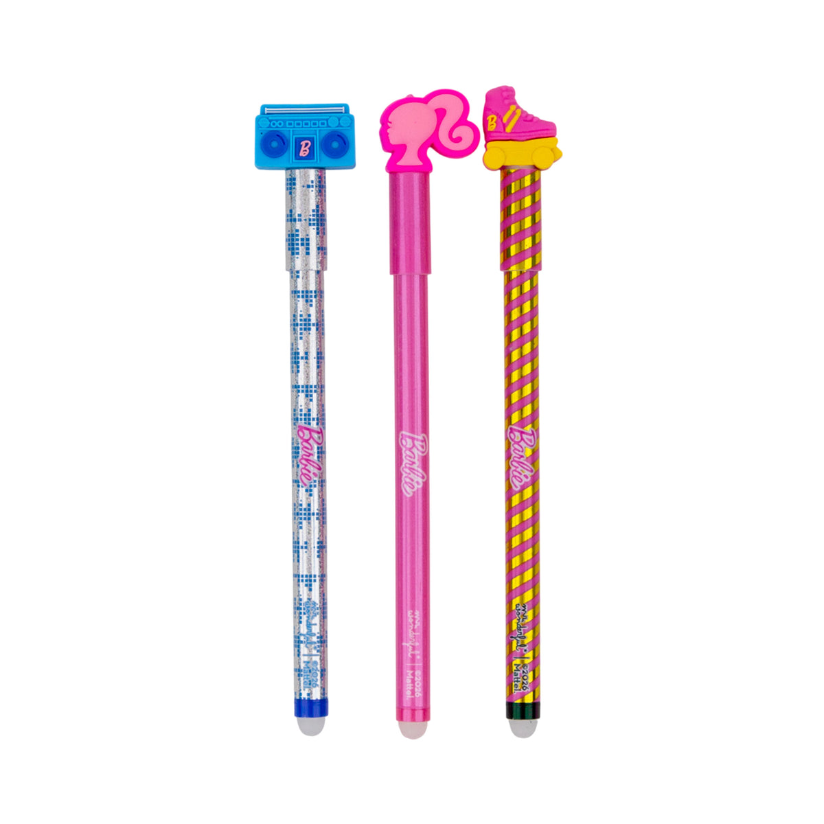 Conjunto 3 Canetas Apagar - Cool Barbie
