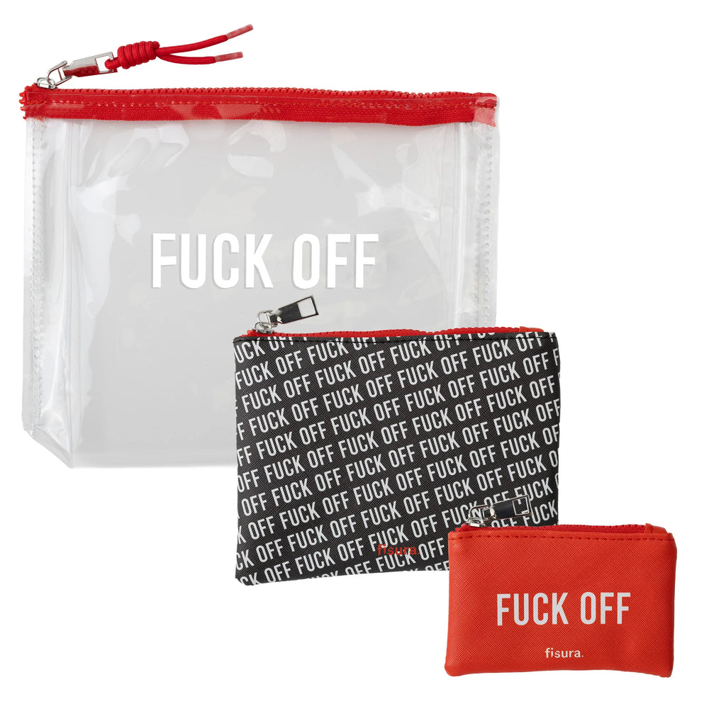 Conjunto 3 Necessaires - Fuck Off