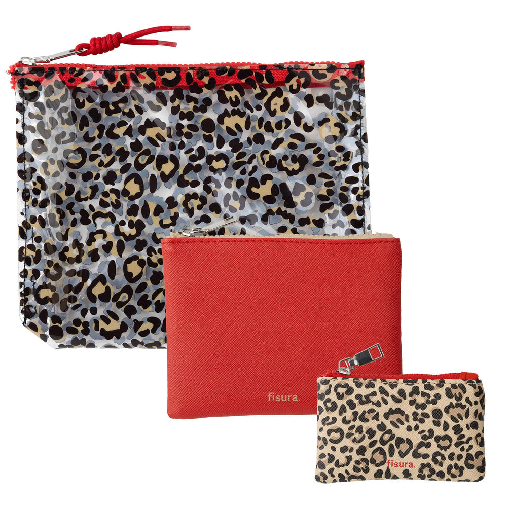 Conjunto 3 Necessaires - Leopardo