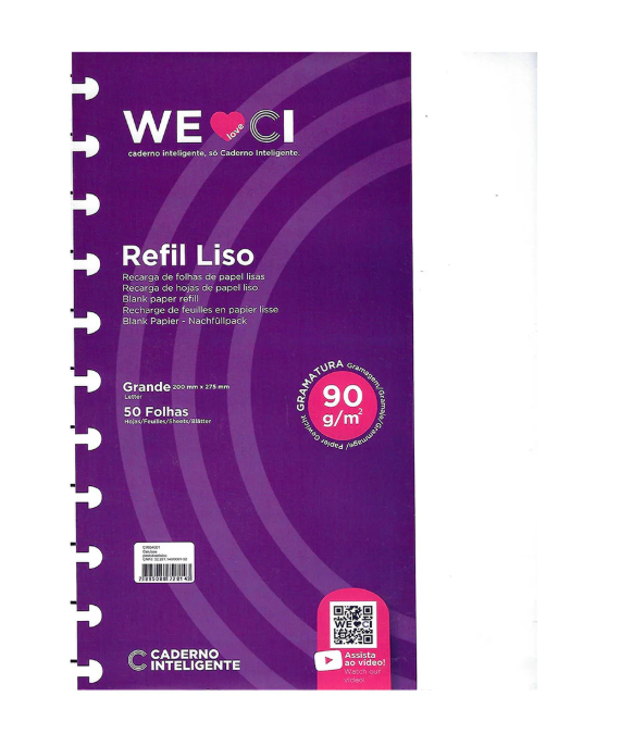 Folhas Grande Inteligentes 90g Lisas A4