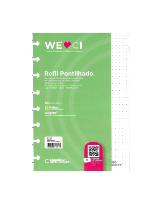Folhas A5 Pontilhadas Inteligentes 120g