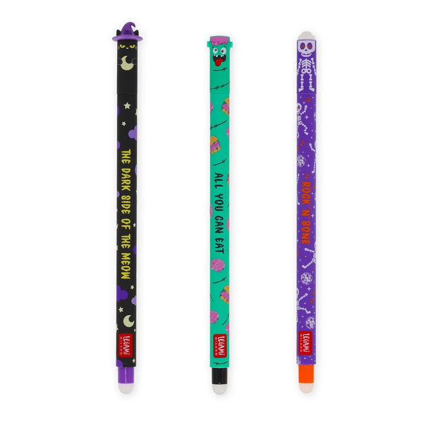 Conjunto de 3 Canetas de Apagar Halloween - The Boo Crew