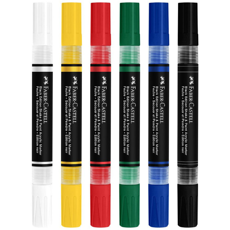 Marcadores Colorir Acrílicos Black Edition 6 Unidades