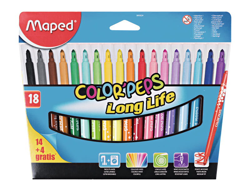 Marcadores Colorir 14+4 Maped
