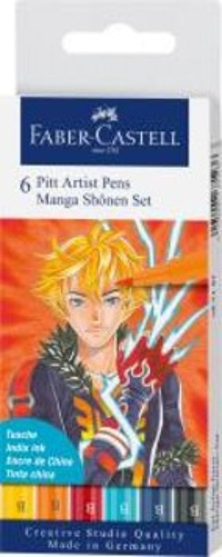 Marcadores Pitt Artist Manga Shonen - 6 unidades