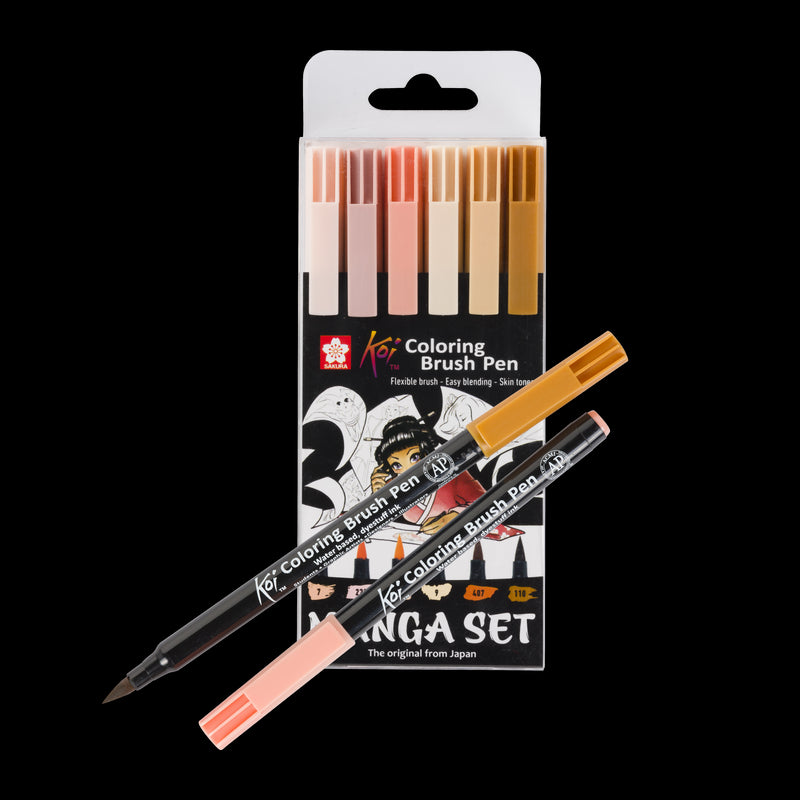 Conjunto de 6 Marcadores Sakura Koi Coloring Brush